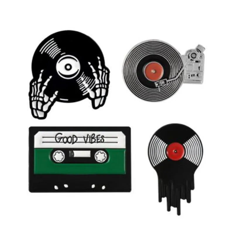 WKOUD панк любителей музыки эмалированный штифт хороший vibes Лента DJ Виниловый