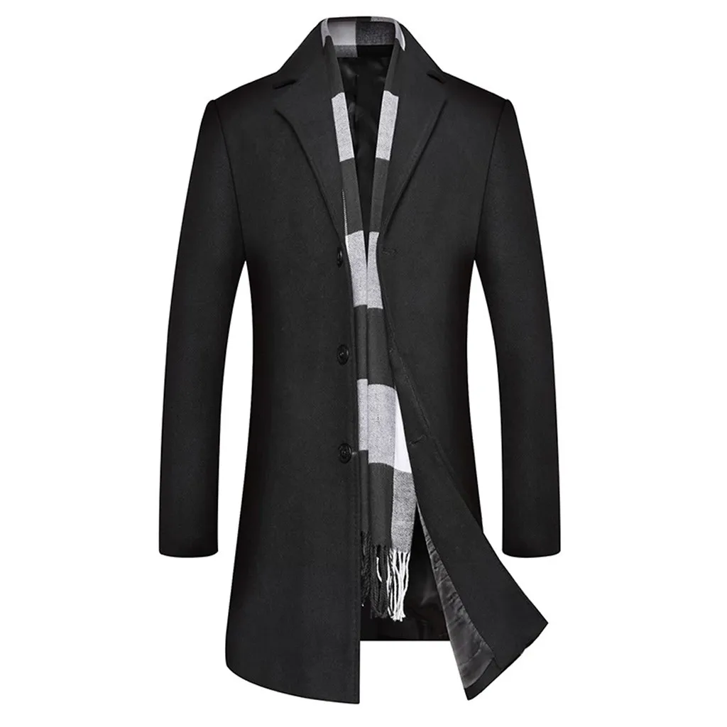 Зимние шерстяные куртки мужские пальто высококачественный шерстяной Тренч