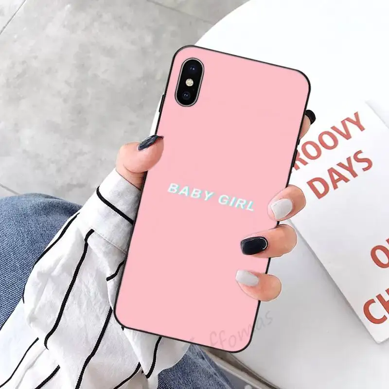 

Baby girl honey line Text art Painted Coque Shell Phone Case For iphone 5 5s 5c se 6 6s 7 8 plus x xs xr 11 12 mini pro max