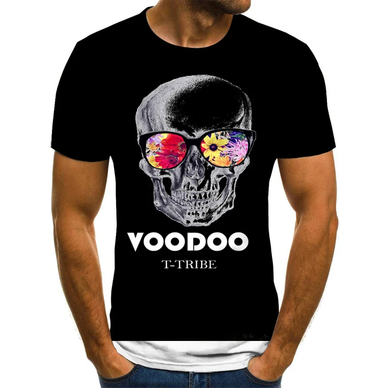 

New men's 3D T-shirt Street crew neck fashion poker print short sleeve T-shirt summer Helly Hansen.