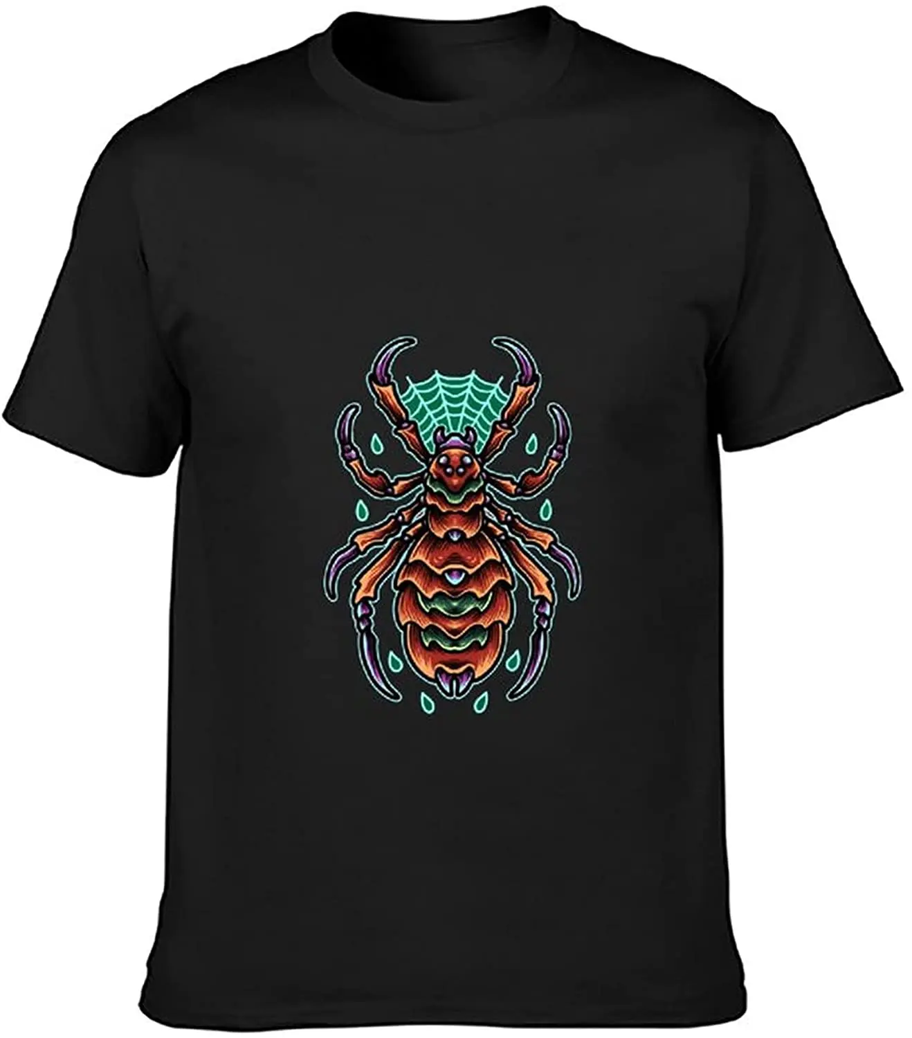 

Men's Standard Fashion Pattern Short-Sleeved Round Neck T-Shirt, Comfortable and Breathable