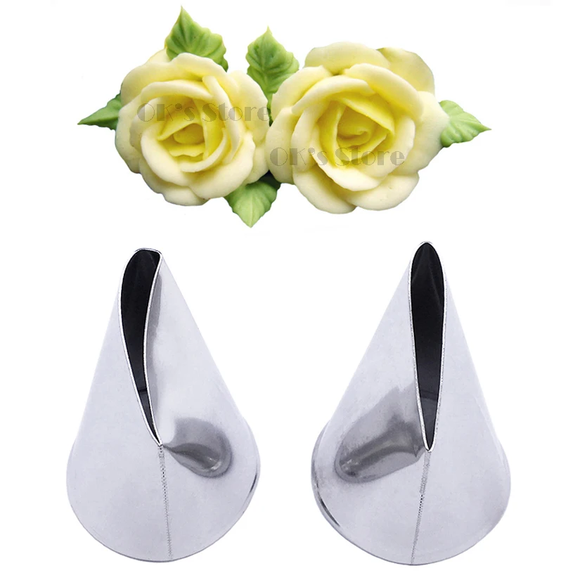 1 шт. большой лепесток розы нержавеющая сталь Кондитерская насадка украшения