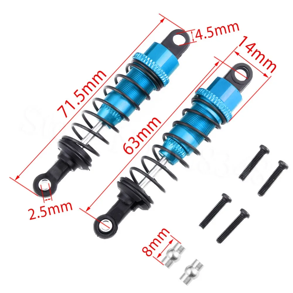 Передний амортизатор 0016 из алюминиевого сплава для WLtoys 12428 12423 1/12 RC гусеничный
