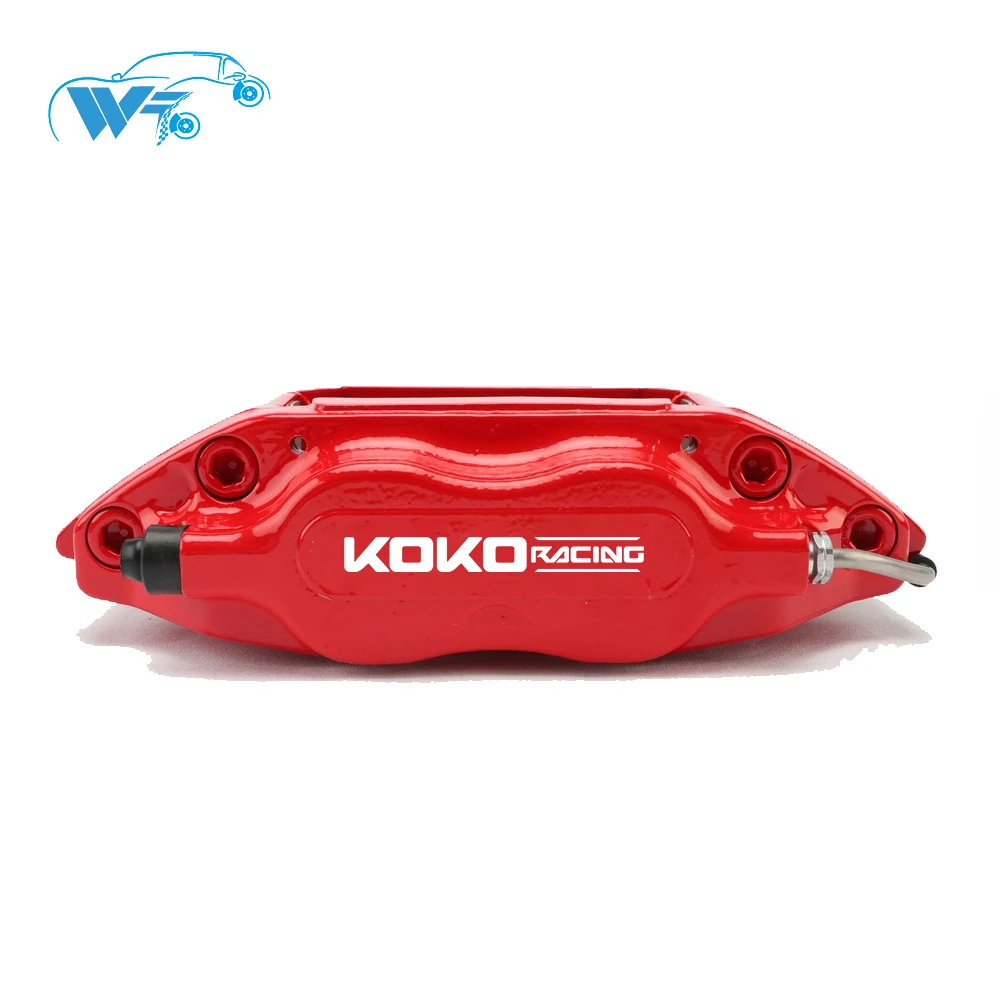 

KOKO RACING Newest Designer Brake Calipers 7600 4 pots Caliper with Drilled Disc 300mm sloted discs for tesla model 3