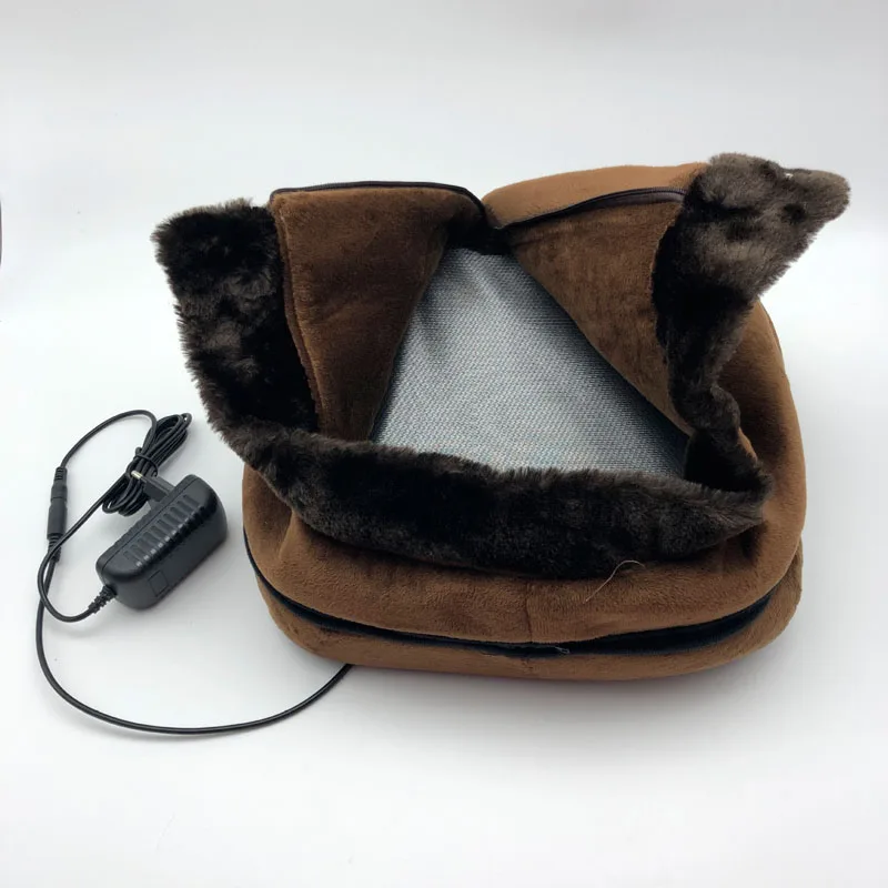 EU Warm Massager Электрический обогреватель для стоп массажер, нагрев, большой тапочка, домашние Нескользящие тапки для ног, теплые зимние тапки, Теплые Тапки - Цвет: EU Warm Massager