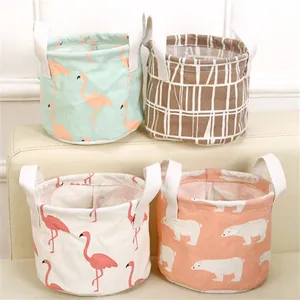 Подвесная сумка из хлопка и льна с рисунком Фламинго в виде животных, для свадьбы, вечеринки, детского праздника, домашней косметики, детский Органайзер, украшение, Q