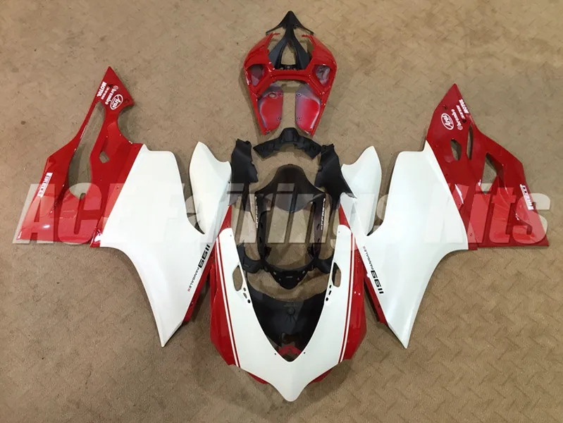 

New ABS Motorcycle Whole Fairings Kit Fit for Ducati 899 1199 panigale 1199S 2012 2013 2014 12 13 14 15 Custom Free red white