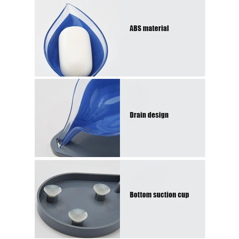 

'The Best' Bathroom Decor Leaf Shape Hollow Soap Holder Drainage Storage Holder Container 889
