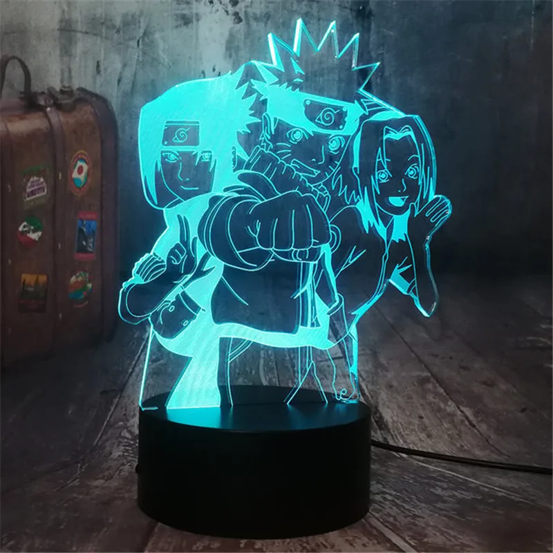 

Anime Action Figure 7 Colors Touch Optical Illusion Table Lamp Home Decoration Model 3D LED Night Light