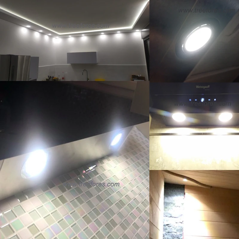 Цветная (RGB) IP65 Нержавеющая сталь 3 Вт 12V14mm тонкий светодиодный точечный мини