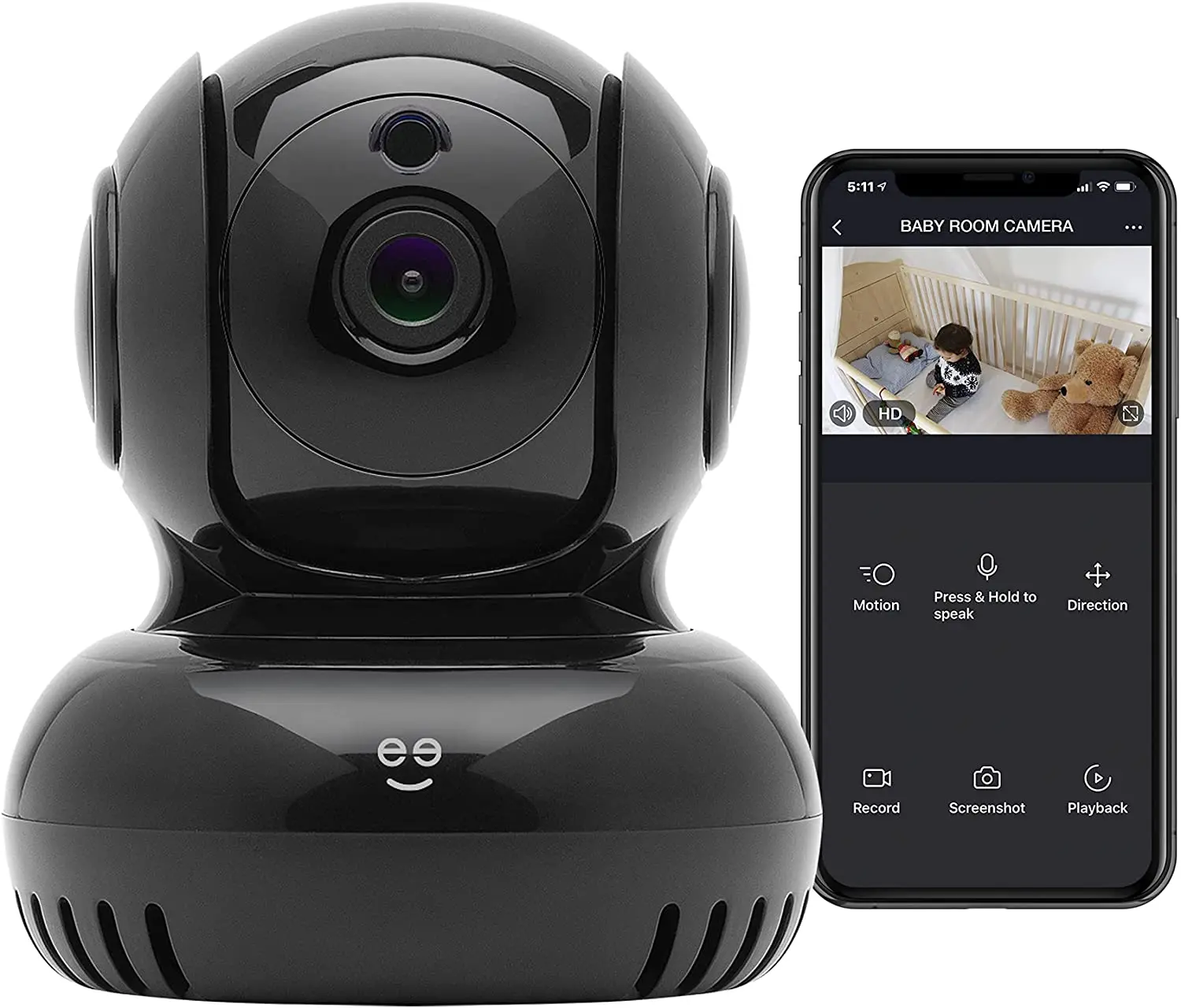 

Geeni Sentinel 1080p HD Pan & Tilt Baby Security Smart Camera, Indoor Camera for Home Security, No Hub Required, Smart Camera