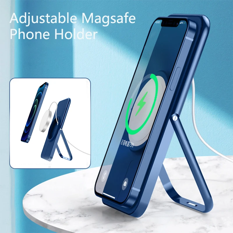 

Adjustable Magsafe Phone Holder Wireless Charger Dock Mount For iPhone 13 12 Pro Max Mini Foldable Smartphone Stand Support