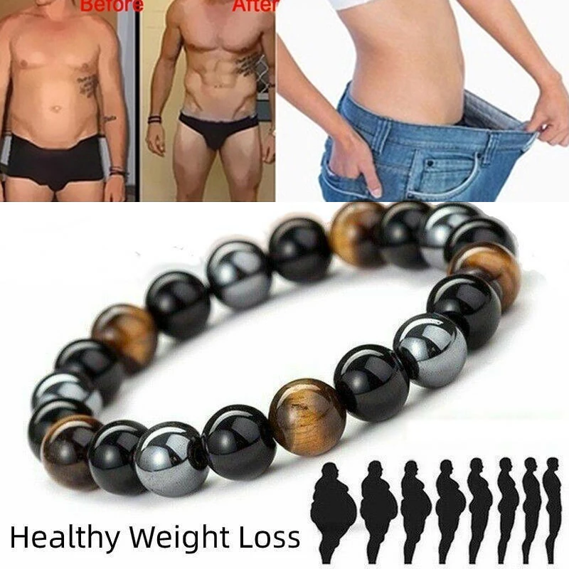 

New Magnetic Tiger Eye Hematite Stone Bead Couple Bracelet Health Care Magnet Men Women Help Weight Loss Jewelry Gift
