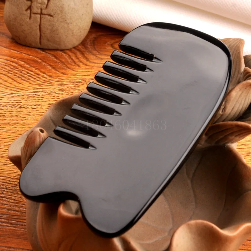 Толстый черный рожок буйвола с восьмизубчатыми соскальзывающими пластинами