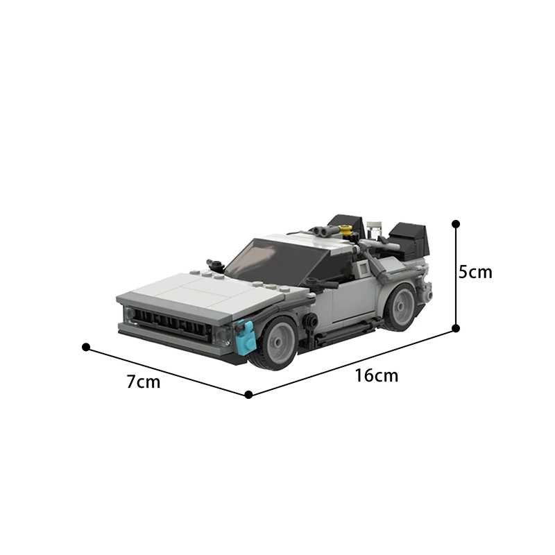 

Back to the Future Series DeLorean Time Machineby City Car MOC Building Bricks Block Vehicle Model Children's Toys Kids Gift
