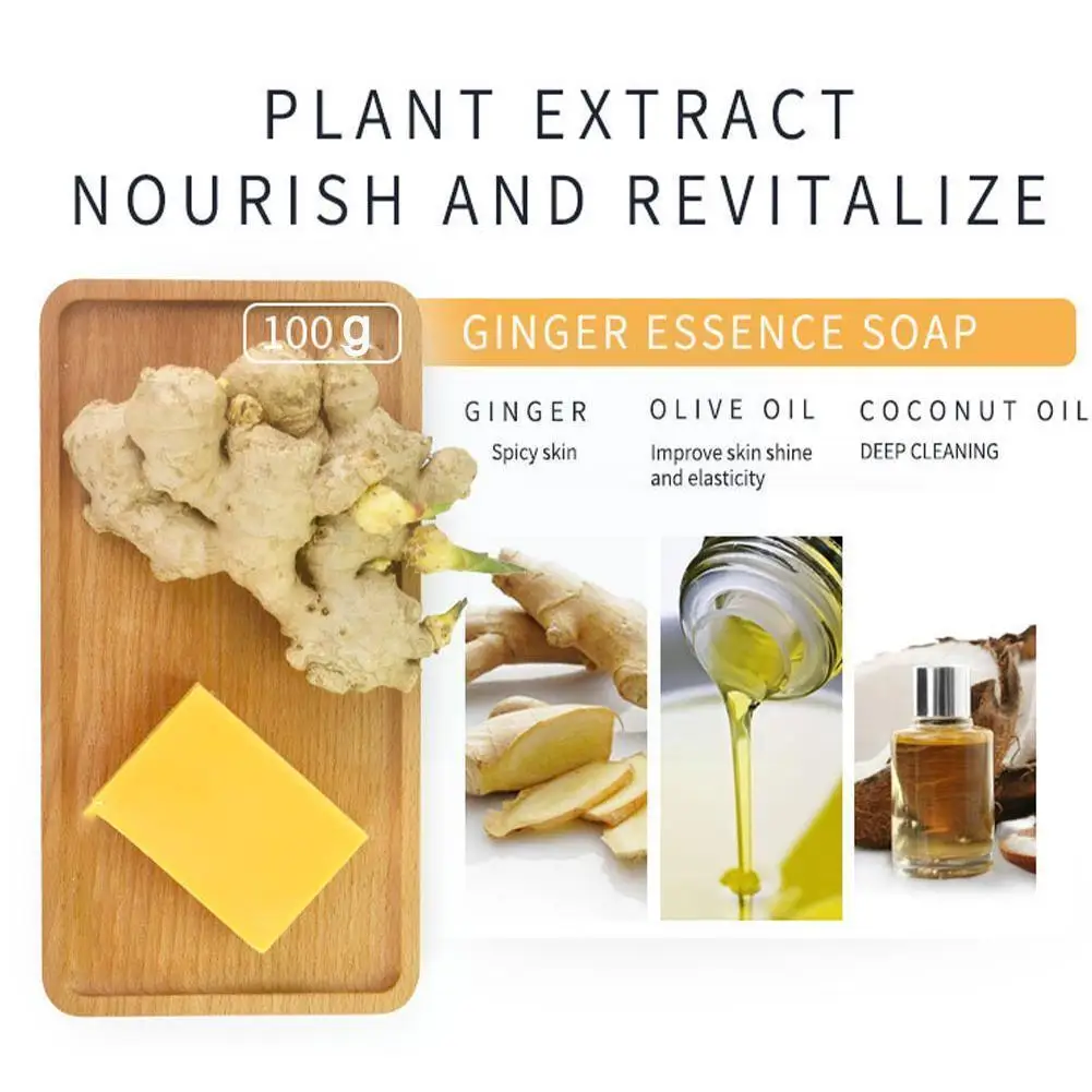 

Ginger Essential Oil Soap Hair Shampoo Deep Cleansing Oil-control Treatment Care Face Body Acne Soap Skin Whitening I0g9
