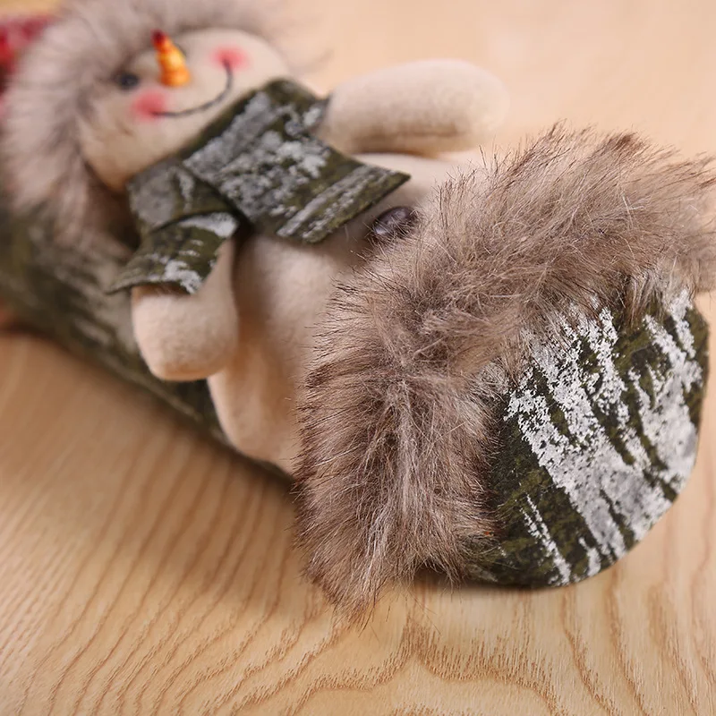 Рождественская вечеринка домашний декор стол Санта Клаус Снеговик льняное