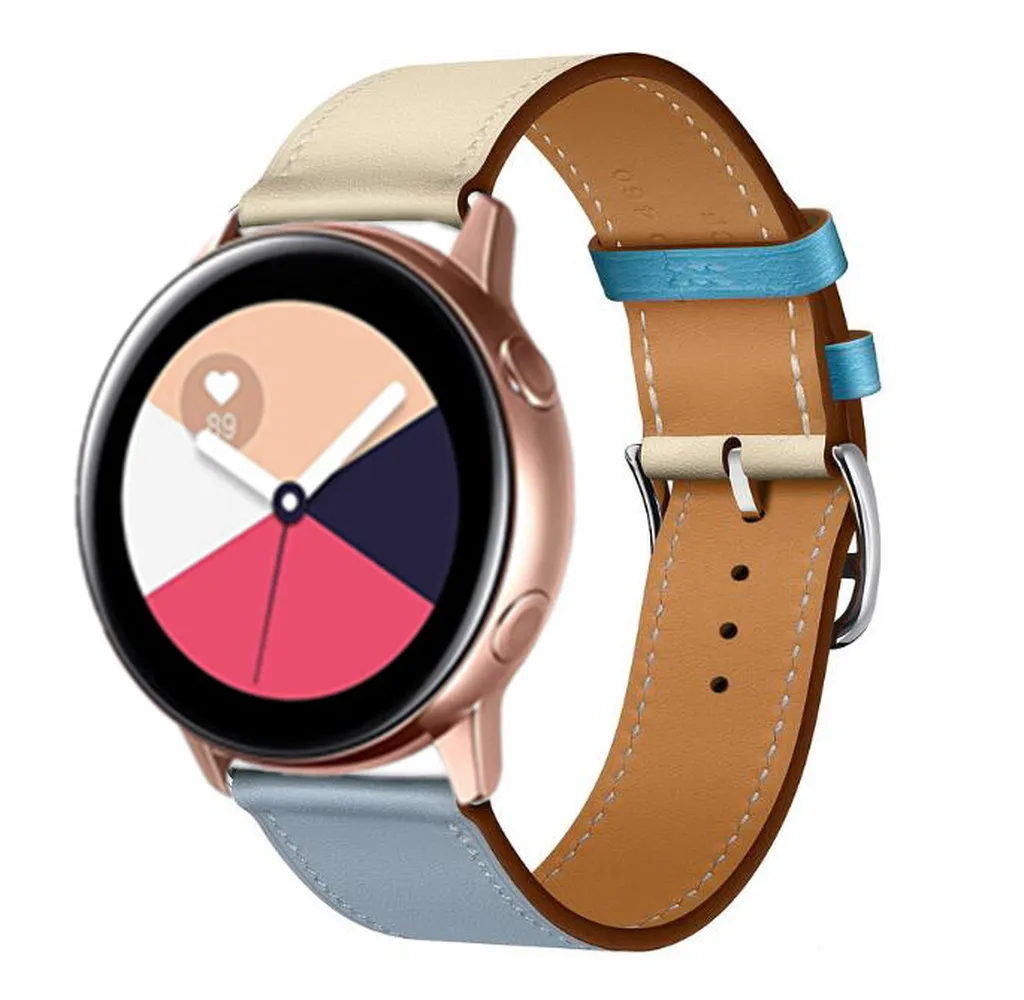 20mm 22mm Leather Loop for Samsung Galaxy Gear Sport S2 S3 Watch Active 42/46mm Strap Huami Amazfit Huawei 2 gt | Наручные часы