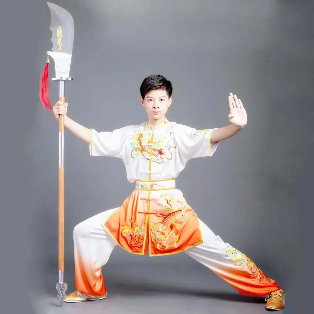 Wushu taichi одежда тайцзи changquan Униформа боевых искусств соревнование вышитая kungfu