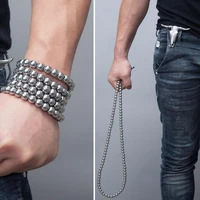 outdoor self defense titanium steel bracelet personal protection steel ball self defense tactical waist necklaces car pendants