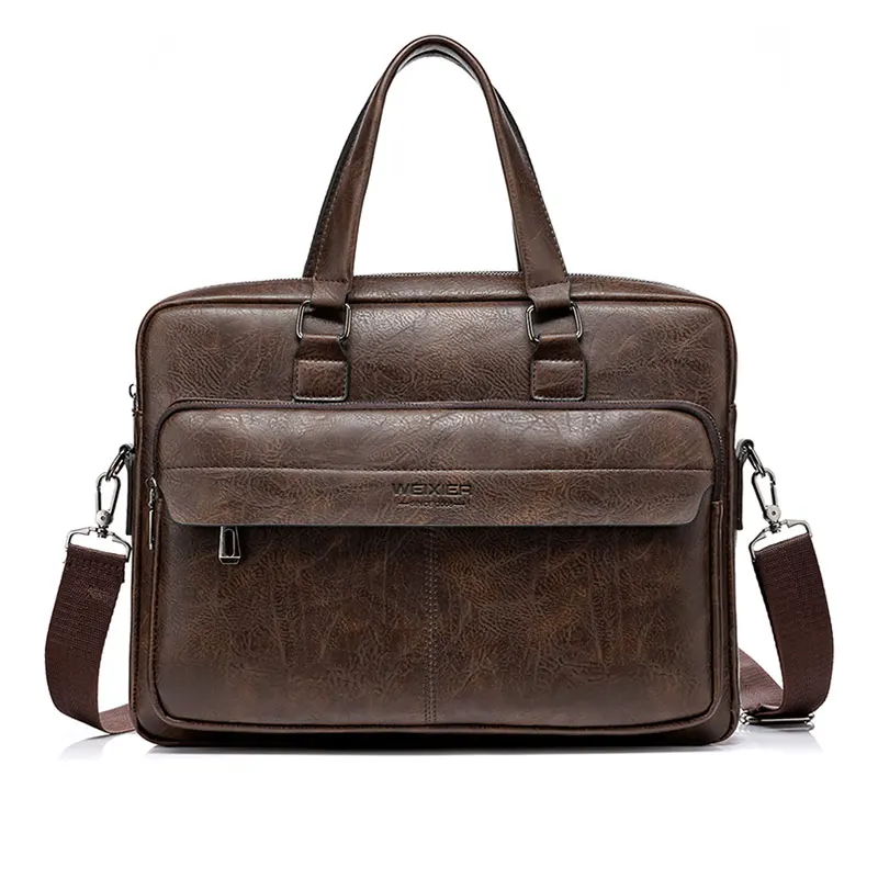 

Men's Casual PU bag Men Messenger Bag Vintage Shoulder Bags Male Laptop Briefcase Bag Large Capacity Men Handbag for male