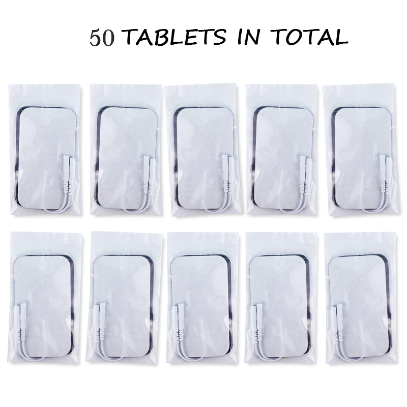 50 шт./лот Tens электрод прокладки стикер проводящий гелевый коврик для тела