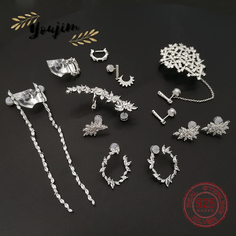 

Женские серьги-Клипсы из серебра 925 пробы с фианитами
