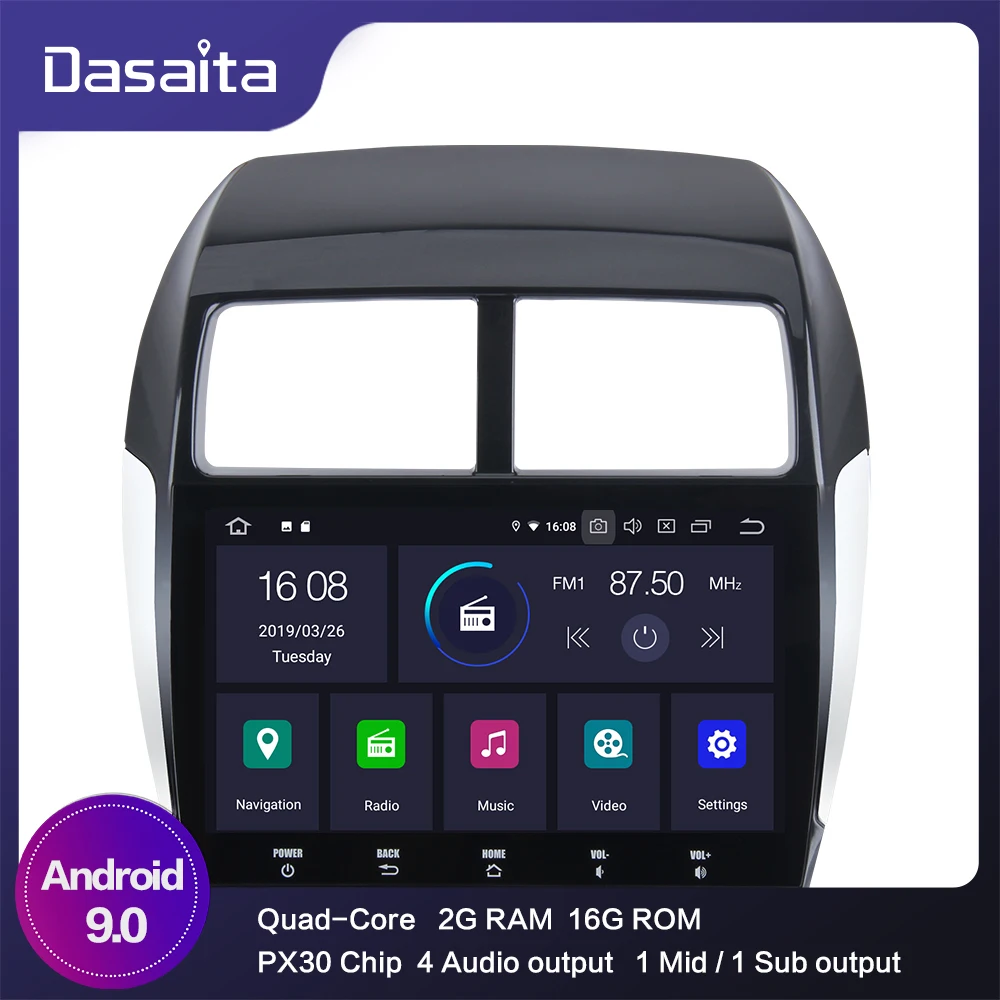 Автомобильное радио Android 9 0 для Mitsubishi ASX 2011 2012 GPS навигация экран 10 2 дюйма IPS MP3 в сша