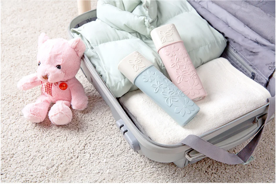 

Portable Cosmetic Case Bathroom Organizer for Toothbrush Electric Toothbrush Holder Cosmetic Capsule Travel Case Organiser New