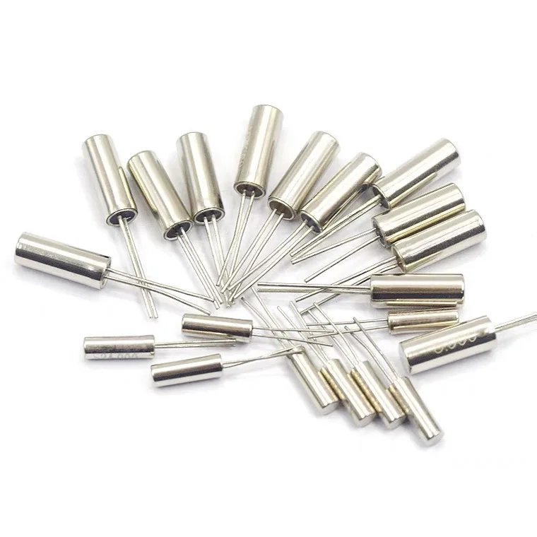 

10PCS 3 by 8 cylindrical passive crystals 2 x6 semiconductor quartz crystal vibration 32.768 K 6 MHZ 8 12 16