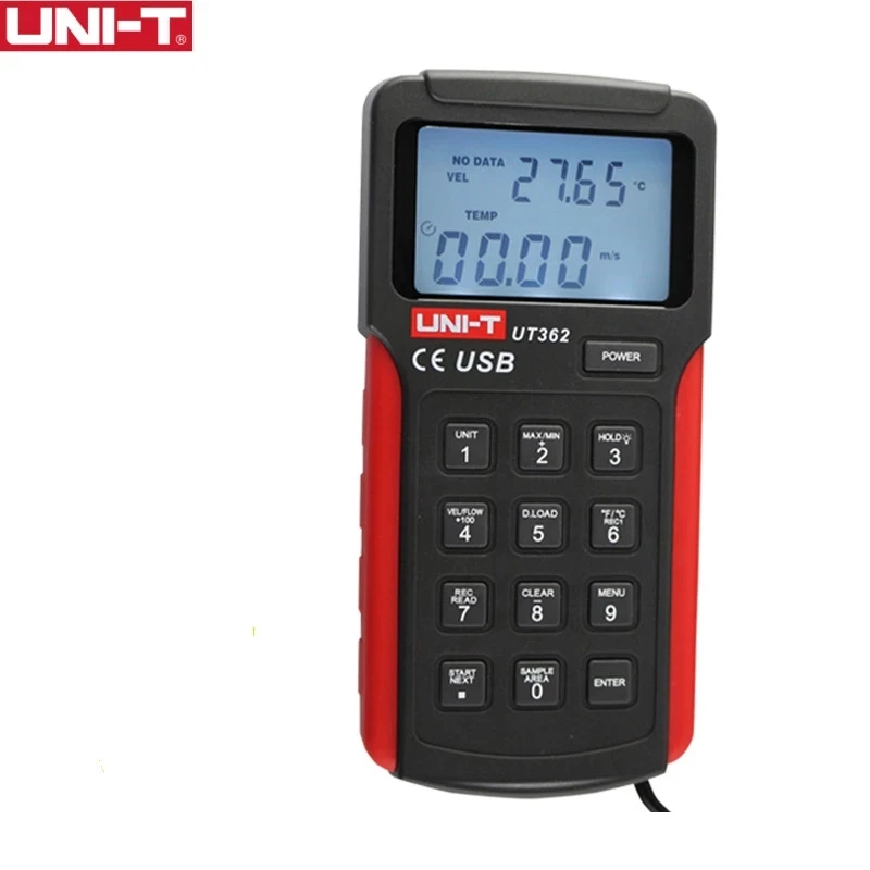 

UNI-T UT362 Professional Digital Anemometer Measure Wind Temperature Wind Speed and Volume Selectable