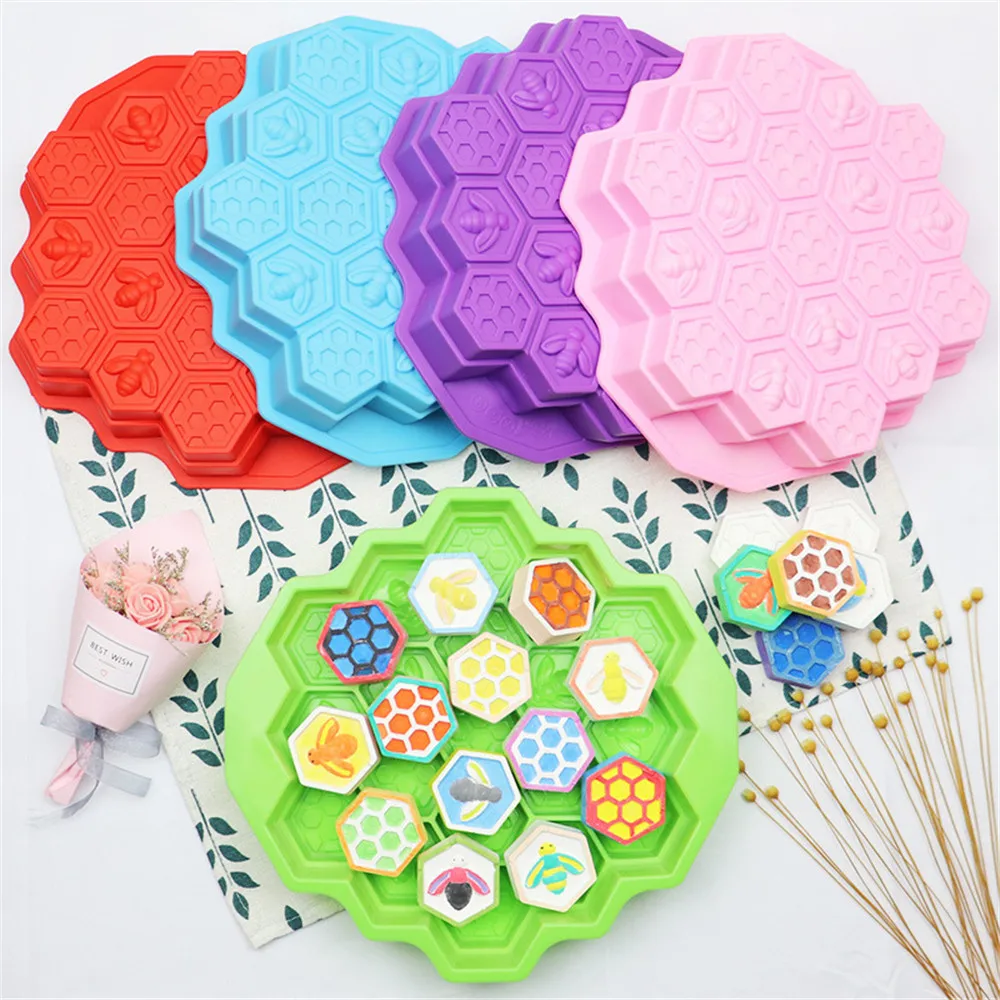 

Single Insect Cooking Dish Silica Gel Fragrance Mode Hive Cake Mold Polymer Clay Candy Chocolate Moulds Resin Clay Soap Mold