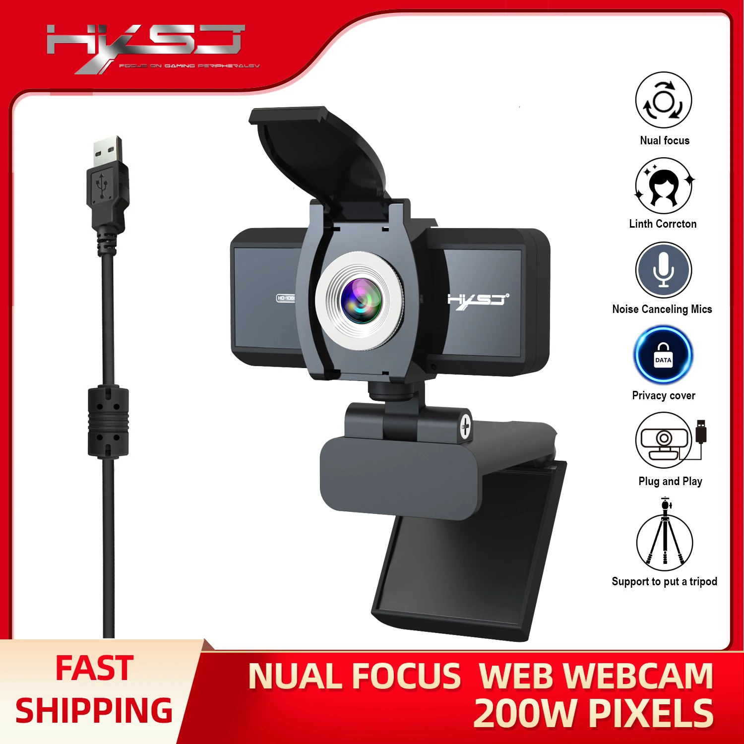 

HD 1080P Webcam Mini Computer PC WebCamera with Microphone Rotatable Cameras for Live Broadcast Video Calling Conference Work