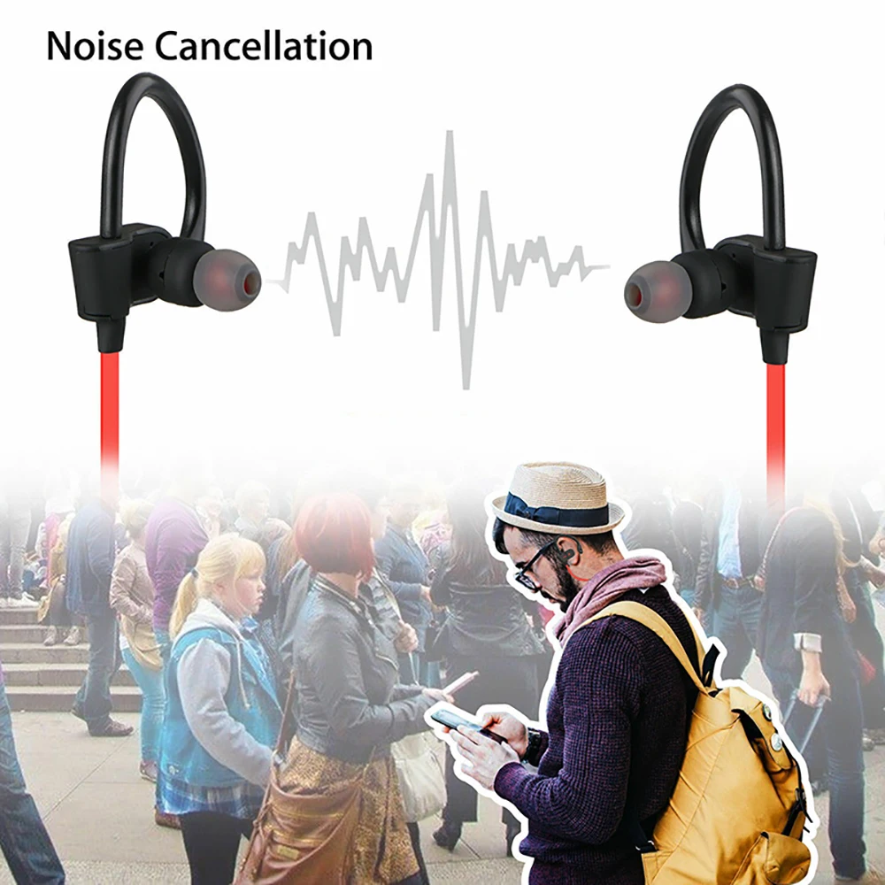 Спортивные Bluetooth V5.0 наушники беспроводные наушники-вкладыши с шумоподавлением