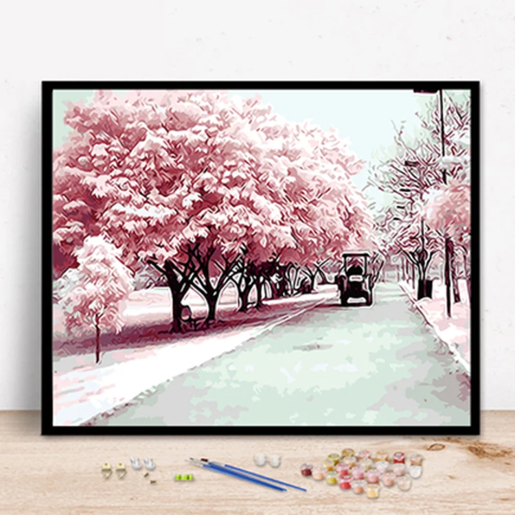 Красивая Жизнь Arcylic живопись по номерам на холсте Настенная картина с пейзажем