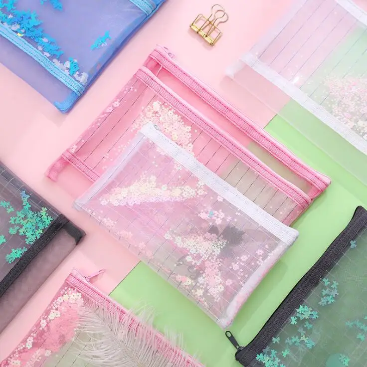Новинка 1 штука Kawaii 2 слоя A5 B6 Bling папка для документов стол документ Бумага
