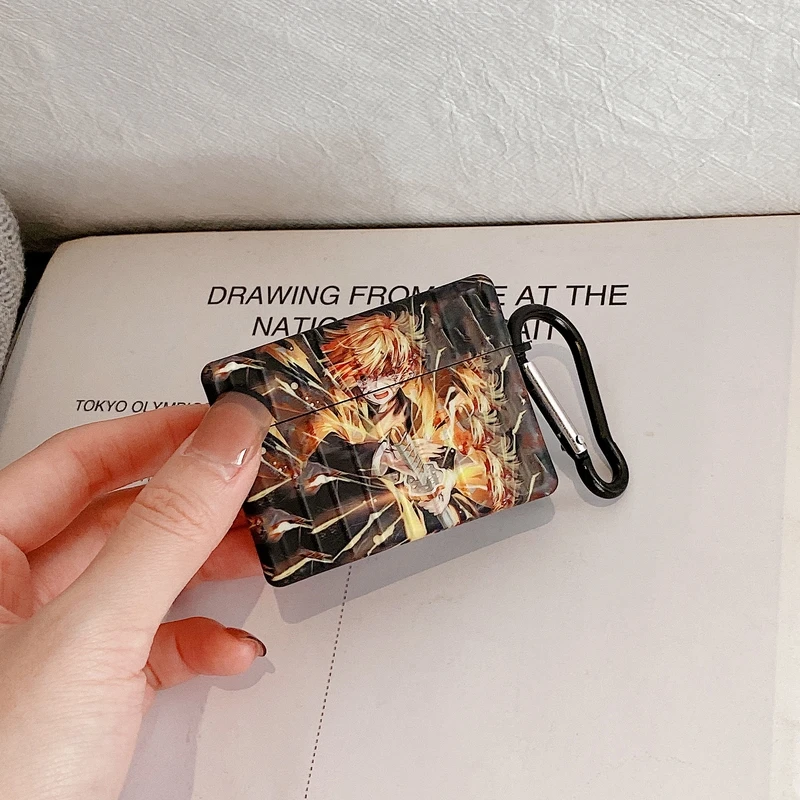 

Japanese Anime Demon Slayer Earphone Headset Accessorie Soft Case For Airpods 1 2 Pro Protective Wireless Bluetooth Headset Capa