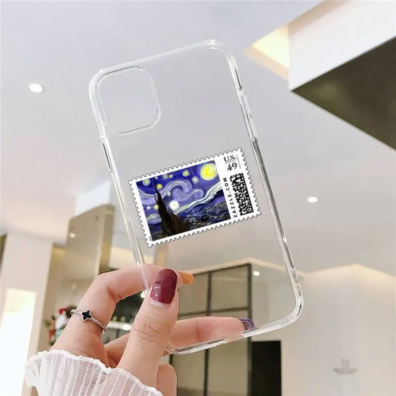 

stamp art painting design sun Phone Cases Transparent for iPhone 6 7 8 11 12 s mini pro X XS XR MAX Plus SE cover funda