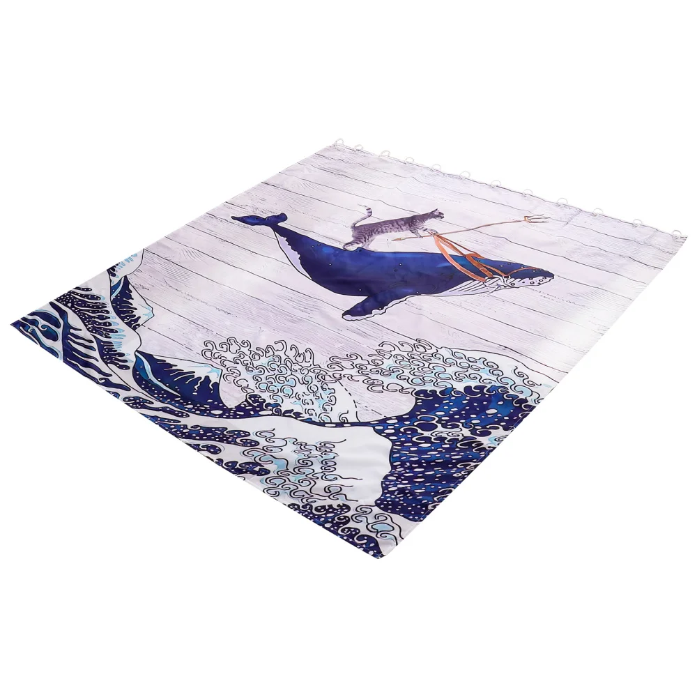 

1pc Shower Curtain Bathroom Waterproof Curtain Bathroom Curtain (Assorted Color)