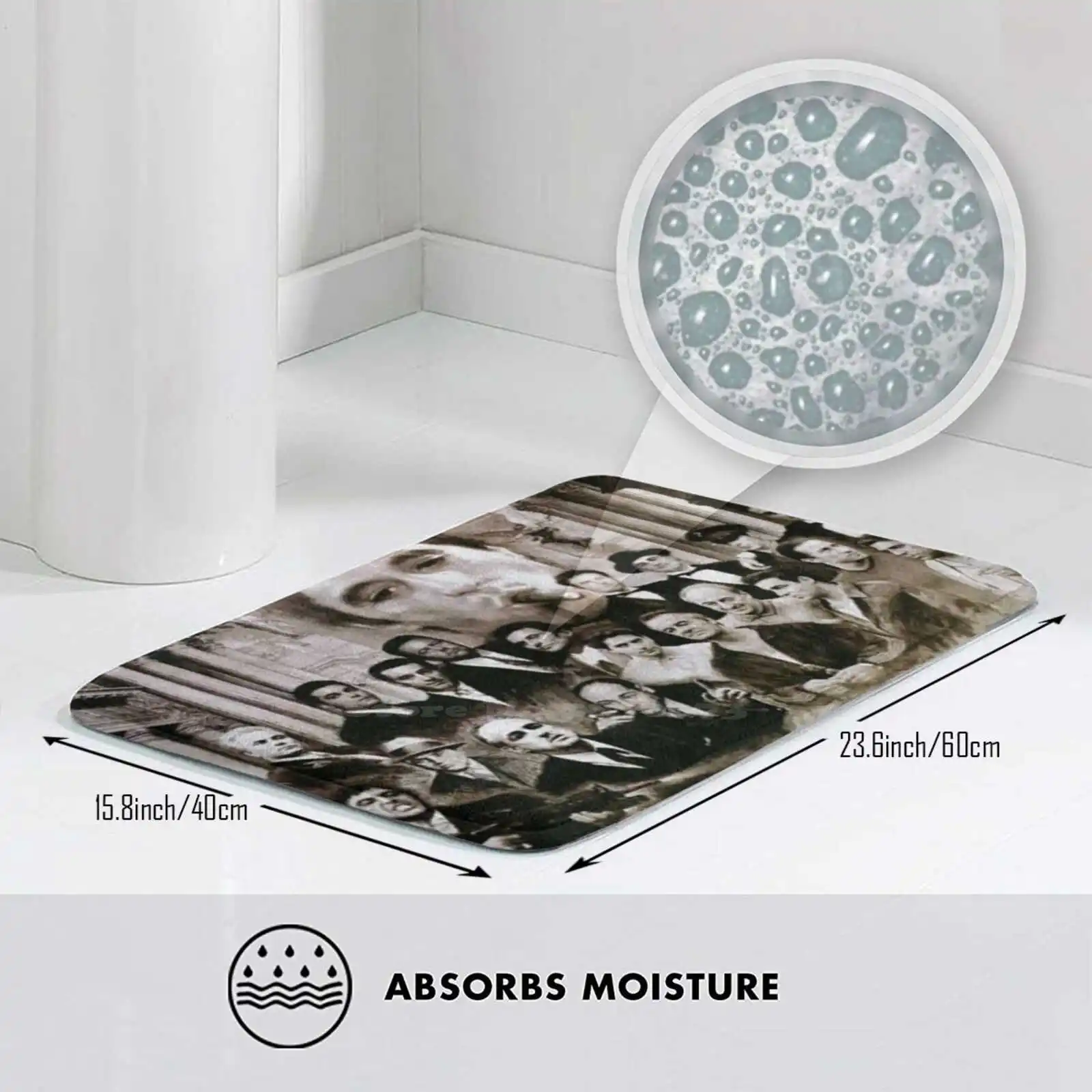 Коврик с нескользящим покрытием для семьи мультяшное искусство мягкий ковер