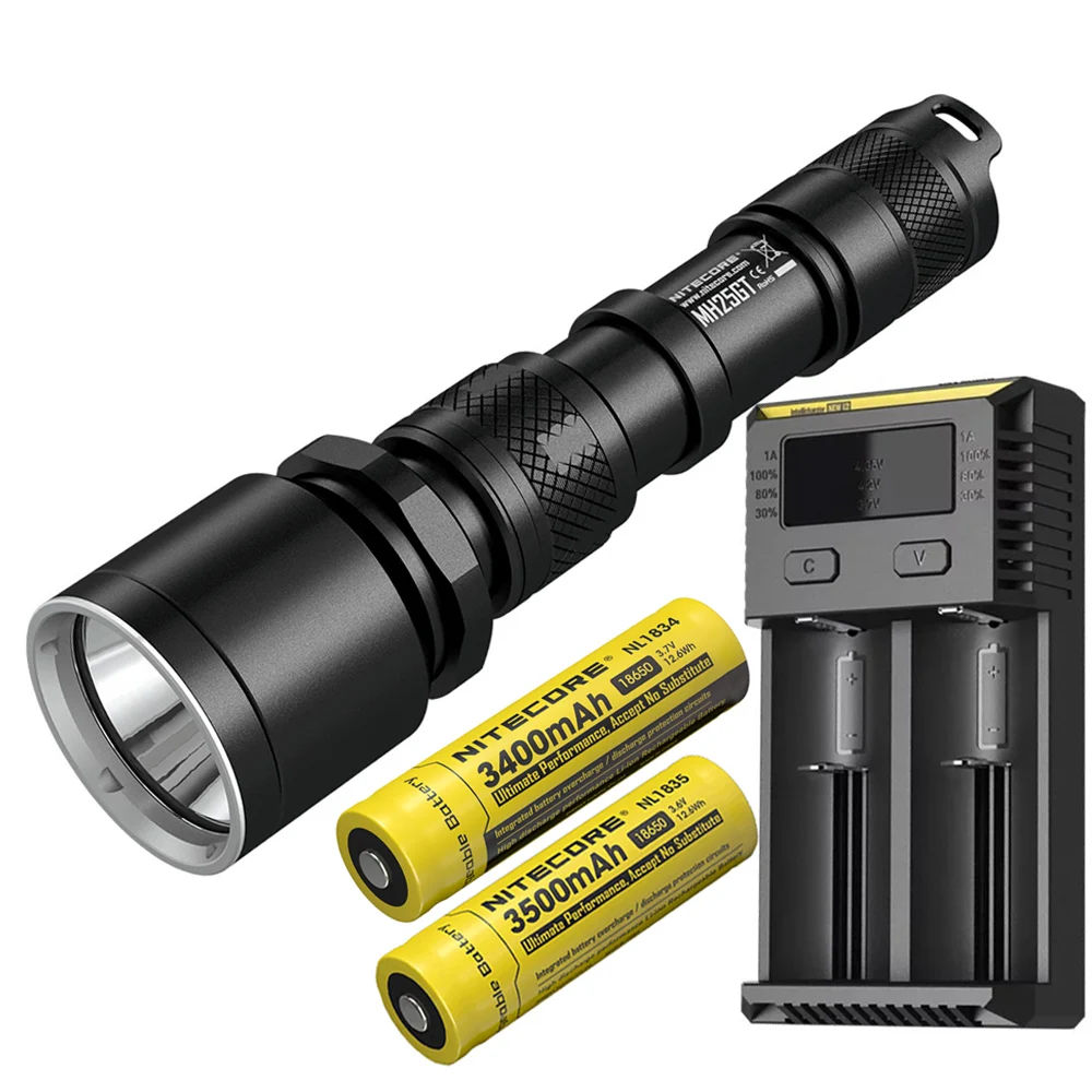 NITECORE MH25GT тактический фонарик USB Непосредственно Зарядка CREE XP-L HI V3 max 1000LM луч бросок 452 м Открытый спортивный факел - Испускаемый цвет: MH25GT NL1834 35 I2