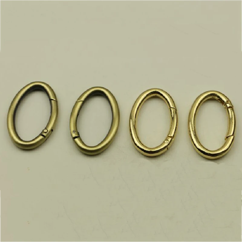 2 шт. овальные зажимы с кольцом и карабином из цинкового сплава|Детали аксессуары