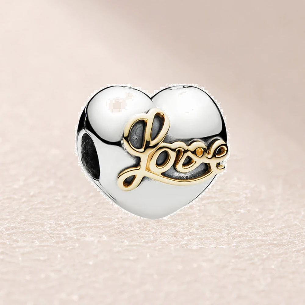 

791735 HEARTS OF LOVE GOLD & SILVER CLIP