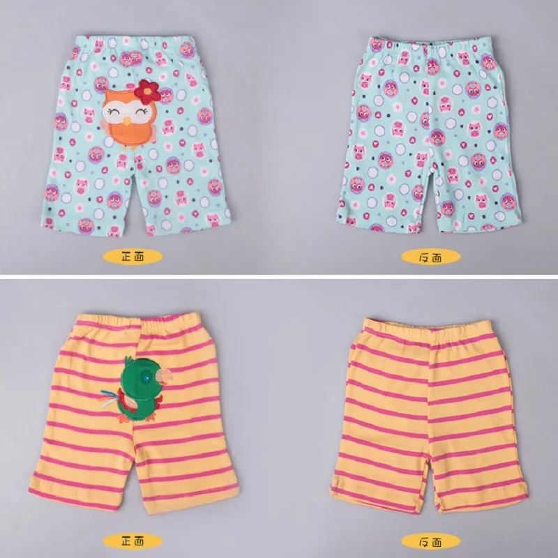5 шт./Лот детские брюки с мультяшным принтом животных средней длины хлопковая