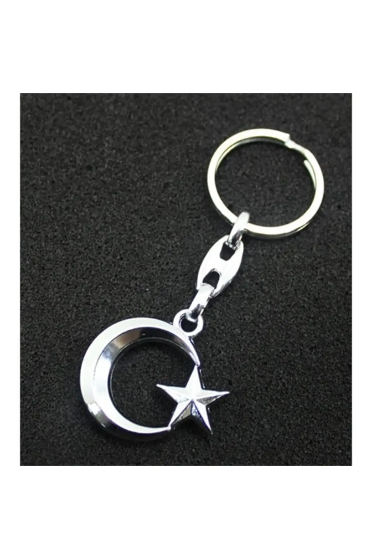 

Metal Keychain Car Key Turkish Culture Moon Star Durable Each Switch Compatible
