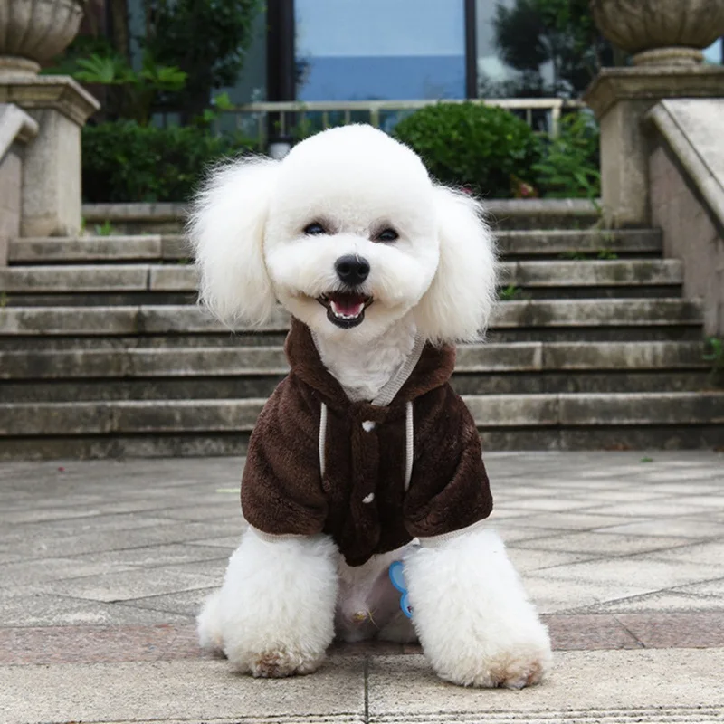 Теплое зимнее пальто для собак Костюм Пушистая утепленная куртка Пальто с