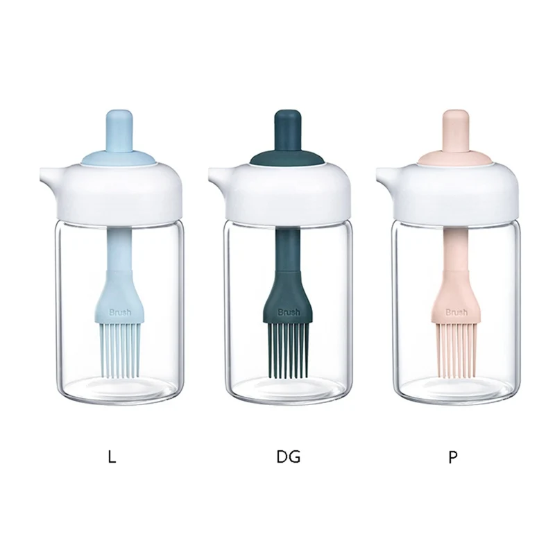 Стеклянная емкость для специй с масляной щеткой термостойкая бутылка