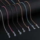 Цепочка для солнцезащитных очков для мужчин и женщин, Модный Цветной ремешок с фиксатором, шнур для очков, аксессуары для очков