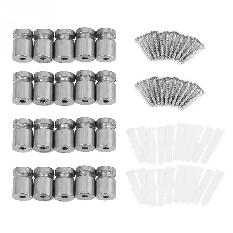 20Pcs M12x20mm Stainless Steel Advertise Fixing Pin Glass Standoff Mounting Bolt | Обустройство дома
