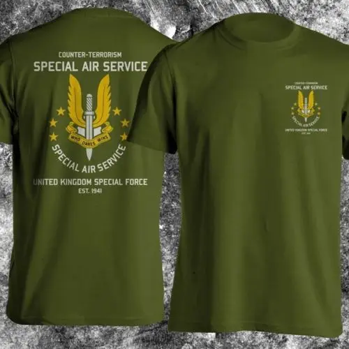 Мужская хлопковая футболка в стиле панк с принтом специальный воздушный сервис